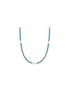1 Piece French Retro Green Beads Pearl Necklace For Women In 2025 Fashion Jewelry Sexy Collarbone Chain For Girls Luxurious Accessories