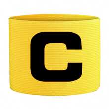 1 pieza Brazalete ajustable y elástico de capitán con la letra "C", disponible en varios colores, para combinar con juegos y entrenamientos de deportes de equipo a fin de identificar claramente la posición del capitán del equipo y facilitar las actividades