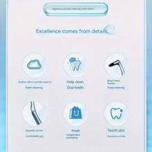 Manual Teeth Stain Removal Brush For Deep Teeth Cleaning - Portable Plaque Removal Oral Care Tool With Ergonomic L-Shaped Design, No Power Or Batteries Required