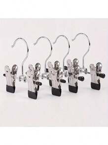 10 pièces set de pinces multifonctionnelles, pinces réglables, antidérapantes, pinces pour pantalons en métal brossé, pinces portables pour le séchage des chaussures, pour une utilisation dans les magasins de vêtements et les ménages, pince sans trace