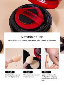 MAANGE 8pcs Makeup Tool Kit 3pcs Basic Makeup Brushes Set Foundation Concealer Details Brushes Soft Dense Fiber 2pcs Triangle Velvet Powder Puff 1pc Beauty Cosmetics Blending Sponge Egg 2pcs Mini Air Cushion Puff For Travel, Party Reapply Makeup - 黑色 - 查看 6