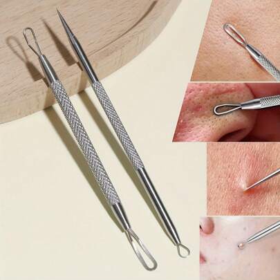 Ultra Fine 5-Cell Acne Blackhead Tweezers - Facial Beauty Acne Removal Needle Tool, Used For Skin Care, Precision Acne Removal Needle, Used To Remove Acne And Whiteheads, Stainless Steel Acne Squeezing Rod, Odorless, Suitable For Giving To Boyfriends And Girlfriends, Valentine's Day Gifts.,Blackhead Remover,Beauty,Skin Care Products,Spa,Self Care,Skin Care Tools,Face Care,Esthetician Supplies,Skin,Face Wash,Facial