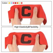 1 pieza Brazalete ajustable y elástico de capitán con la letra "C", disponible en varios colores, para combinar con juegos y entrenamientos de deportes de equipo a fin de identificar claramente la posición del capitán del equipo y facilitar las actividades
