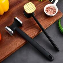 1PC Zinc Alloy Meat Tenderizer Double-Sided Meat Hammer, Steak Pork Chop Meat Hammer, Household Barbecue Marinated Meat Minced Meat Hammer Tendon Breaker, High Quality And Efficient, Multi-Functional Kitchen Tools
