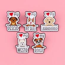 可爱狗狗珐琅别针 翻领别针 背包上的徽章 女士胸针 衣服礼品 珠宝 时尚配饰 - NR10733 - 查看 2