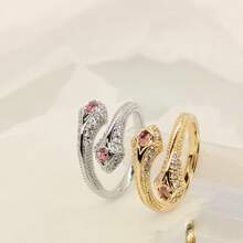 1 件时尚女士别致百搭配饰戒指，镶嵌合成方晶锆石，高品质，适合派对、约会、礼物，经典简约设计