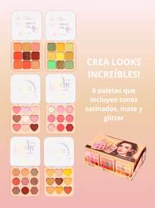 Eyeshadow Palette 9 Shades Matte, Satin, Glitter High Pigmentation - 05 - 查看 3