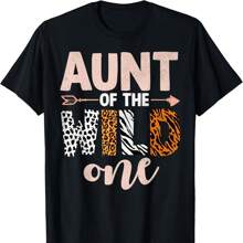 Aunt Of The Wild One Birthday Girl Family Party Decorations T-Shirt