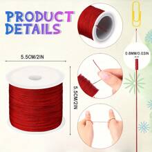 1 Set Of 20 Rolls Chinese Cord, Each 360 Inches, 0.8mm, Random Mixed Color Nylon Thread, Suitable For DIY Bracelets, Necklaces, Beading Jewelry, Accessories, Materials, Christmas Decorations, Braiding, Total 7,874.02 Inches