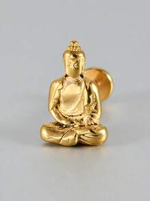 1PC Stainless Steel Flower Ear Tragus Cartilage Piercing Internal Threaded Bee/Butterfly Labret Ring Lobe Earrings Helix Piercing - 1 Gold - View 14