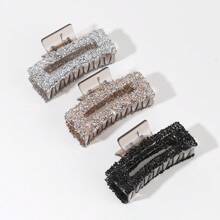 Sparkling Hair Claws: Shine In Any Occasion! 3 Stunning Colors, Perfect For All Hairstyles! - Masonry Clamps - View 12