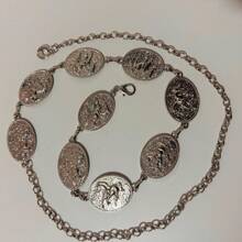 cinto de cavalos com corrente - Prata - Visão 5