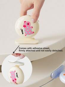 1pc Creative Scented Toilet Seat Handle, Random Color Bathroom Decor - Multicolor - View 4