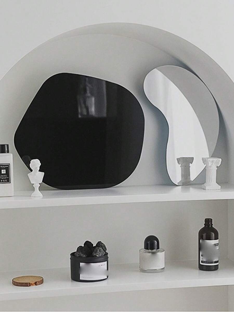 1pc Asymmetrical Acrylic Tray, Home Decor Candle Stand, Instagam Props For Photoshoot