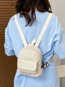 1 Mini zaino monocromatico alla moda e retrò, adatto per lo shopping, il tempo libero e i viaggi, sia per ragazzi che per ragazze. Con cerniera e cinturino regolabile, abbinabile agli abiti, è la scelta migliore come regalo per familiari e amici - Multicolore - Visualizzare 9