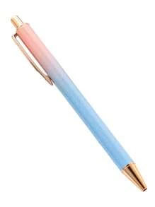 Stylo à bouton-poussoir personnalisé avec finition métallique scintillante, stylo à bille publicitaire en métal personnalisé à bouton-poussoir, stylo à bille publicitaire créatif à finition métallique scintillante, cadeau de retour à l'école, cadeau pour les enseignants/amis