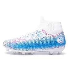 Men's Soccer Shoes High-Top Soccer Cleats Outdoor Breathable Athletic Professional Spikes Youth Boys Football Shoes Unisex