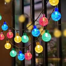 10M 80 Luces LED de colores con bombillas redondas pequeñas para decoración exterior y del jardín - Luces LED impermeables con longitud de 10M, perfectas para decoración de paredes y habitaciones, ideales para entornos festivos de jardín y patio, alimentadas por una caja de baterías (baterías no incluidas)