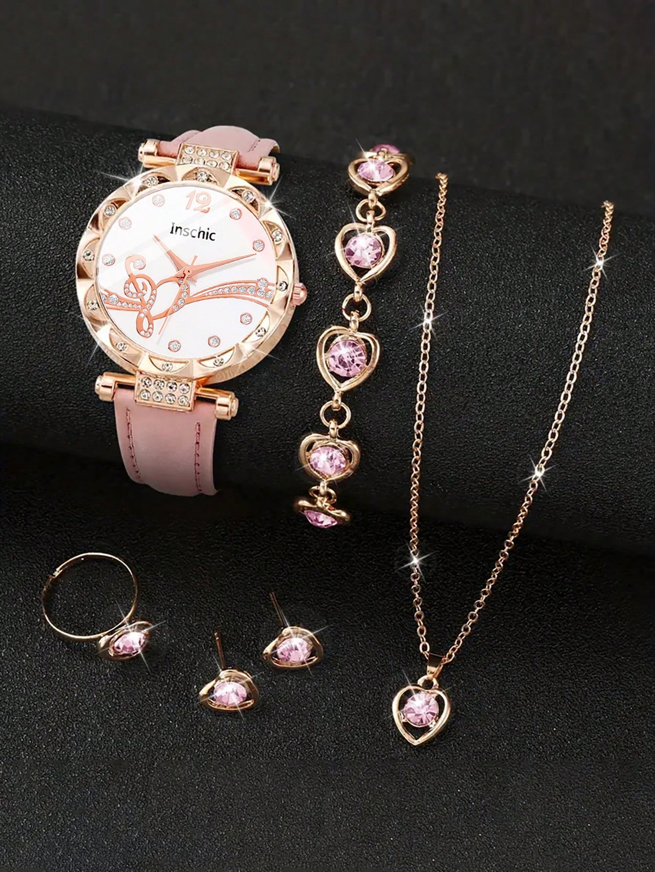 اكسسوار 6 قطع مع ساعه كلاسيكية للاطفال