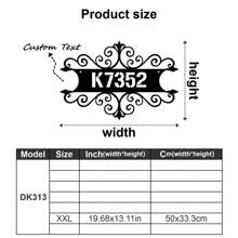 1pc Custom Vintage Metal Doorplate Decorative Art, Rural Street Nameplate Wall Decorations - Personalized Door Numbers And Text - Wall-Mounted Multifunctional Address Signs, House Numbers, Outdoor Address Signs, Farmhouse Door Art Gifts Birthday Graduation - Multicolor - View 10