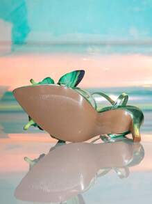 女士尖头高跟凉鞋，新款夏季细高跟露趾高跟鞋，舒适蝴蝶 PU 材质，绿色