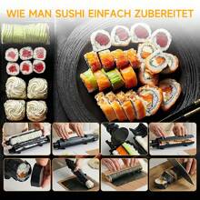 SushitellerSushi Maker Set 20 Stück Sushi Kit mit matte Bazookamit Messer Essstäbchen Avocadoschneiderr GeschmacksgerichtSushi Set zum Selber Machen Onigiri form DIY