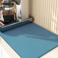 1pc Heat-Insulated, Anti-Scalding And Leakproof Household Tableware Waterproof Mat For Kitchen Counter, With Absorbent Function To Keep Cups, Bowls And Plates Dry - Marble White Pattern - View 10