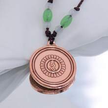 1pc Fashionable Pendant Necklace, Pure Copper Pendant, Stylish Jewelry Gift, Suitable For Daily Wear, Ideal For Valentine's Day, Birthday, And Gift-Giving