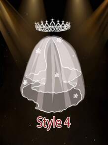 Banner personalizado de foto de novia, velo gracioso de despedida de soltera, ducha nupcial, novia por casarse, banner con cabeza personalizada, broma del Día de los Inocentes Novio, boda de mascota (4 tipos de velo) - Multicolor - Ver 11