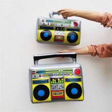 1pc Inflatable Radio, Large PVC Inflatable Musical Instrument Audio Recorder, Stage Performance Props, Inflatable Toy Radio - Various - View 1