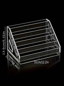 1 件现代透明塑料展示架 - 适用于花店、礼品店的贺卡架，带有通用节日贺卡架，适用于复活节、万圣节、感恩节和情人节装饰周边徽章多层桌面架子展示架透明桌面化妆品收纳 - 易于组装、节省空间，