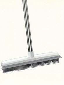 1支软毛扫帚，室内地板刷，适用于地毯、宠物毛发、猫狗毛发，可用于浴室、家居清洁和个人护理。 - 白色 - 查看 7