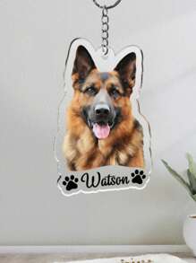 Portachiavi personalizzato con foto e nome, portachiavi personalizzato a forma di animale domestico, portachiavi per cani personalizzato, portachiavi con foto di gatti, portachiavi fotografico personalizzato, portachiavi in acrilico con ritratto personalizzato, portachiavi per cani, foto di animali domestici, portachiavi con stampa del logo