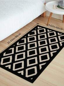 1pc Creative Dirt Resistant, Machine Washable, Anti-Slip Polyalphabetic Fiber Doormat, Home Decor Doormat, Outdoor Entrance Doormat, Hallway Rug