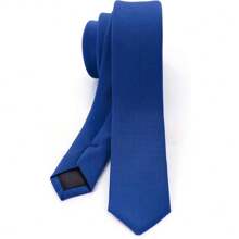 Men's Tie For All Occasions, Elegant, Social, Sporty, Various Colors - 汽油藍色領帶 - 查看 2