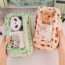 1pc Large Capacity Nine-Layer Pencil Case, Student Stationery Pencil Case, Stationery Storage Bag, School Supplies, Back To School Gift, (The Pattern On The Pen Bag Is Random, Only The Pen Bag Is Sold, Stationery Stickers Are Not Included)