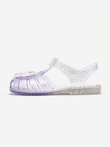 Balabala 2025 New Girls Jelly Sandals, Non-Slip Baby Summer Sandals - White Purple - View 2