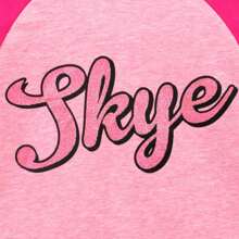 Paw Patrol Hoodie | Skye Girls' Pink Glitter Hoodie | Kids Zip Up Jumpers