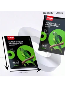20 Sheets 180gsm Single Side Super Glossy Photo Paper - White - View 3