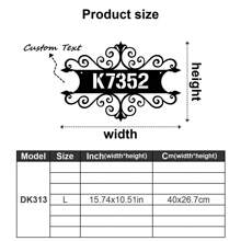 1pc Custom Vintage Metal Doorplate Decorative Art, Rural Street Nameplate Wall Decorations - Personalized Door Numbers And Text - Wall-Mounted Multifunctional Address Signs, House Numbers, Outdoor Address Signs, Farmhouse Door Art Gifts Birthday Graduation - Multicolor - View 12