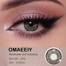 A Pair Of Multi-Color Contact Lenses With 14.5mm Enlarged Eyes Are Comfortable To Wear, Suitable For Daily Wear, With 40% Water Content, Breathable And Moisturized.