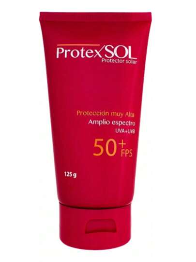Protector Solar Amplio espectro para rostro y cuerpo Protexsol Fps 50+ 125gr