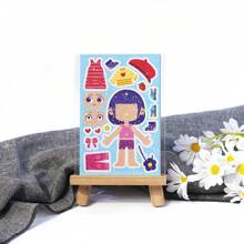 8 pièces Autocollants de déguisement de princesse Créer un visage Autocollants de princesse Créez vos propres autocollants de princesse Faveurs de fête d'anniversaire de princesse pour enfants Récompenses Artisanat avec 8 modèles