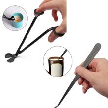 2Pcs Matte Black Candle Wick Trimmer Heavy-Duty Black Candle Scissors Wick Dipper Tools Set Stainless Steel Candle Cover Tools Kit Candle Wick Trimmer, Candle Wick Dipper Professional Candle Styling Kit For Candle Lovers Candle Accessory Set, A Gift Or Daily Or Festival Use, All Your Candle Care Needs Gifts Birthday Graduation