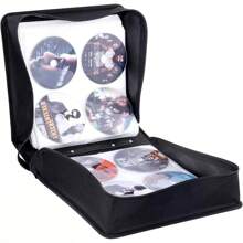 520 Disc CD/DVD Wallet Binder Book Sleeves Disc Storage Bag Carrying Case Black - Black - View 6