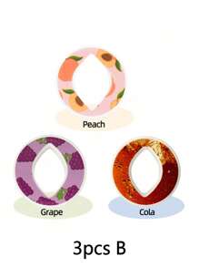 3PCS Multi-Flavour Fruit Flavour Rings For Mugs, Round Flavour Rings For Mugs, Creative Fun Flavouring Rings, Fruit Flavour Rings, Water Drinking Device - Oval Teardrop Shape - Multicolor - View 11
