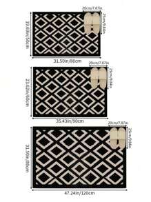 1pc Creative Dirt Resistant, Machine Washable, Anti-Slip Polyalphabetic Fiber Doormat, Home Decor Doormat, Outdoor Entrance Doormat, Hallway Rug