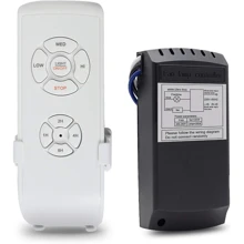 Control Remoto para Ventilador de Techo Universal, Kit de Control Remoto Inalambrico con 3 velocidades de Rango Completo, 85-265V Smart Inalámbrico Controlador de Ventilador de Techo con RF - Blanco - Ver 1