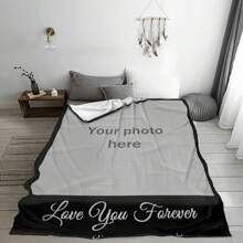 Customizable Photo Blanket, Soft Woven All-Season Throw Blanket, High-Definition Digital Printing, Ideal Gift For Boys, Boy, Girl, Grandparents, Siblings, Parents, Valentine's Day - Multipurpose, Lightweight, Comfortable For Bed, Sofa, Camping, Travel,Multi-Functional,Ornamental,Letter,Stylish,Soft,Modern,Colorful,Kawaii,Adorable,Cute,Casual,Custom,Personalised,Unique,Customized,Baby Gifts,Ideal Gifts For Him,Ideal Gifts For Her,Son,Daughter - Multicolor - View 9