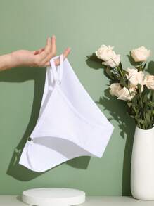 7Pcs Cotton Sexy Sweet Ring Button Hollow Women's Briefs, Threaded Cotton Comfortable Breathable Panties - 彩色 - 查看 6